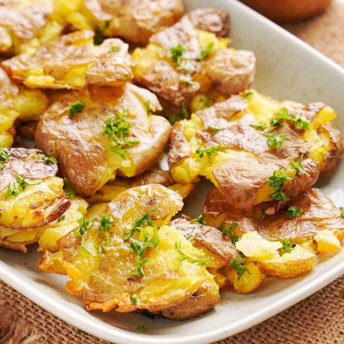Smashed Baby Potatoes Featured