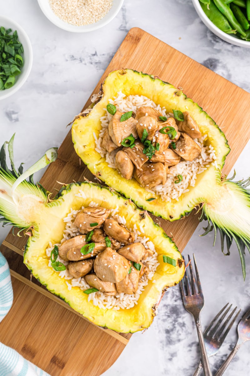 Teriyaki Chicken Pineapple Bowls 1