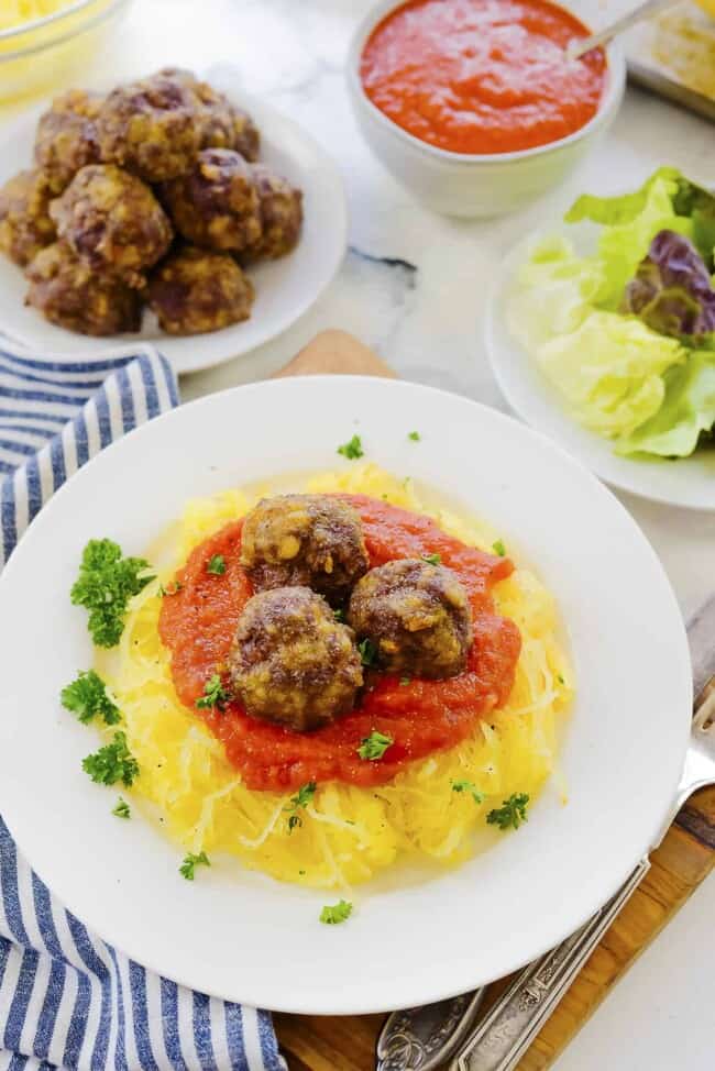 Spaghetti Squash And Meatballs 650x974 1
